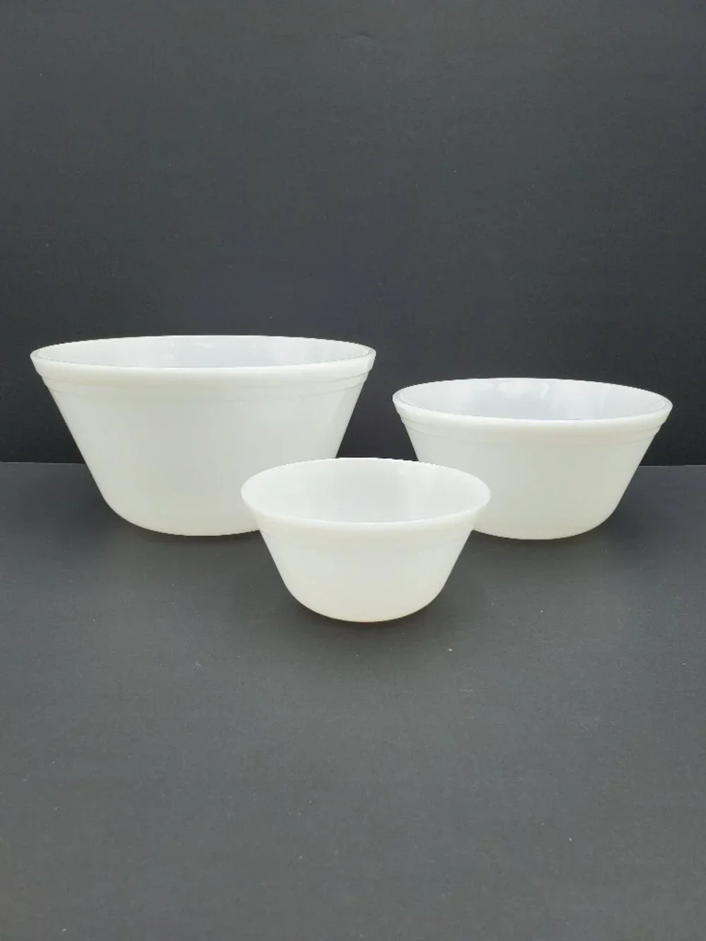 Federal Glass White Milk Glass Mixing Bowls Federal Opal Glass Nesting Bowls